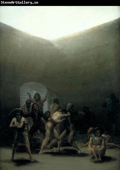 Francisco de Goya Courtyard with Lunatics or Yard with Madmen, by Francisco de Goya,